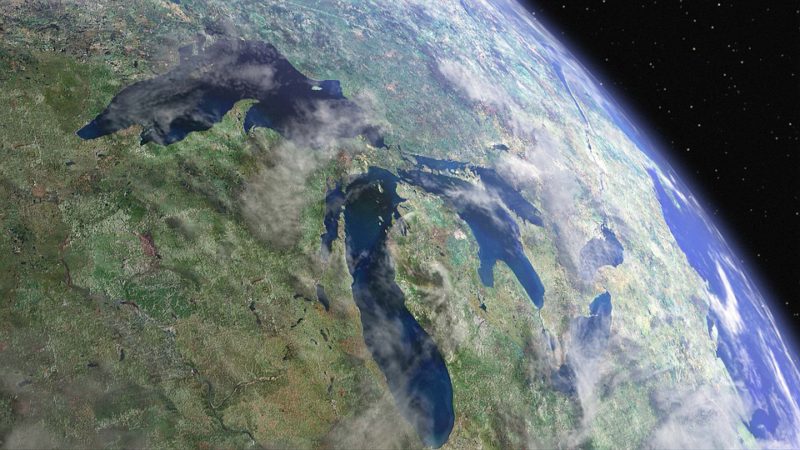 Earth Great Lakes Space Usa View Canada Cosmos